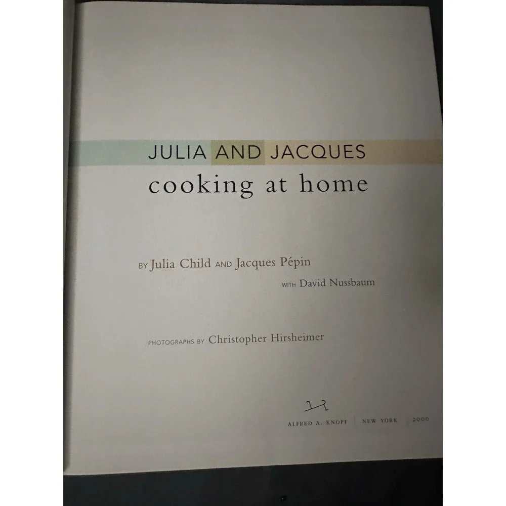 Julia and Jacques Cooking at Home by Julia Child & Jacques Pepin 1999‎ HB/DJ